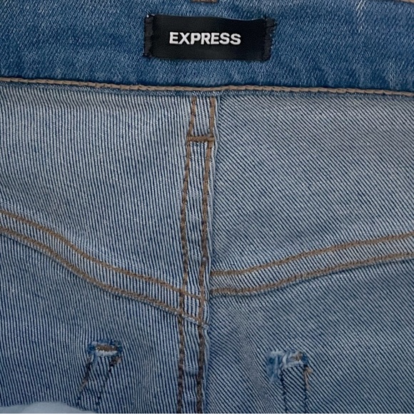 Express Cropped Skinny Super High Rise Jeans Size 2R - Picture 6 of 10